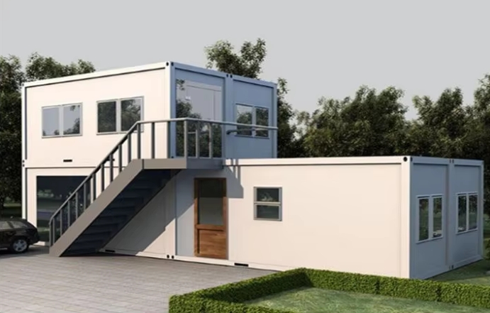 two floor modular home prefabricated with bedroom and kitchen