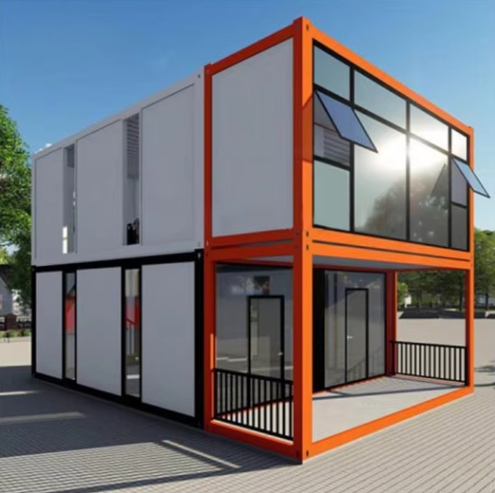 duplex container office building with glass wool