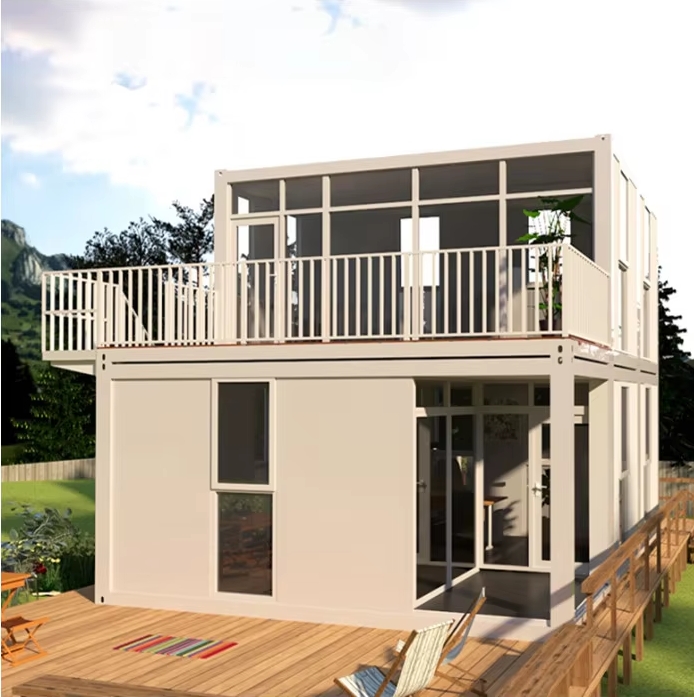 luxury two-story prefab living container house
