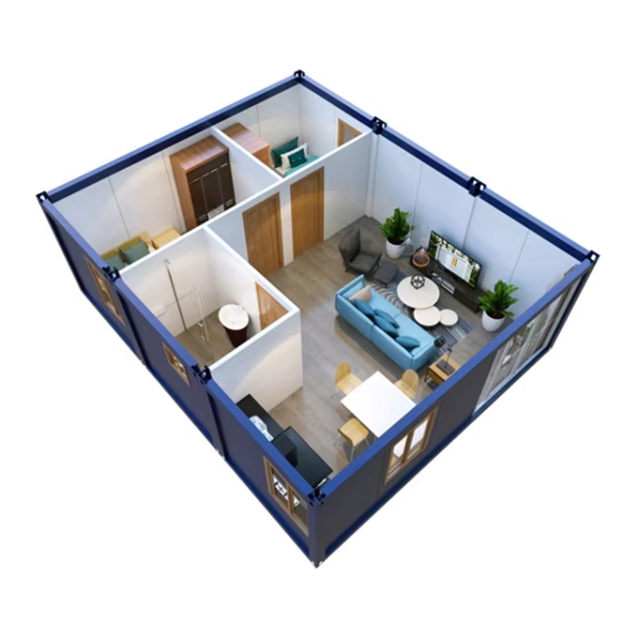 20ft*60ft 2 bedroom portable living container house