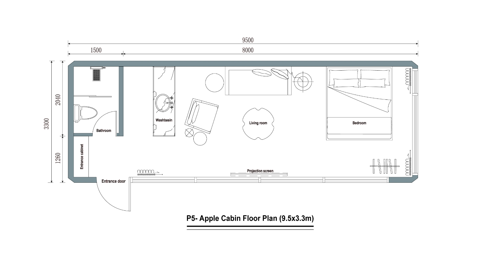 Apple Cabin Model AP5(图1) Apple Cabin Model AP5(图1)